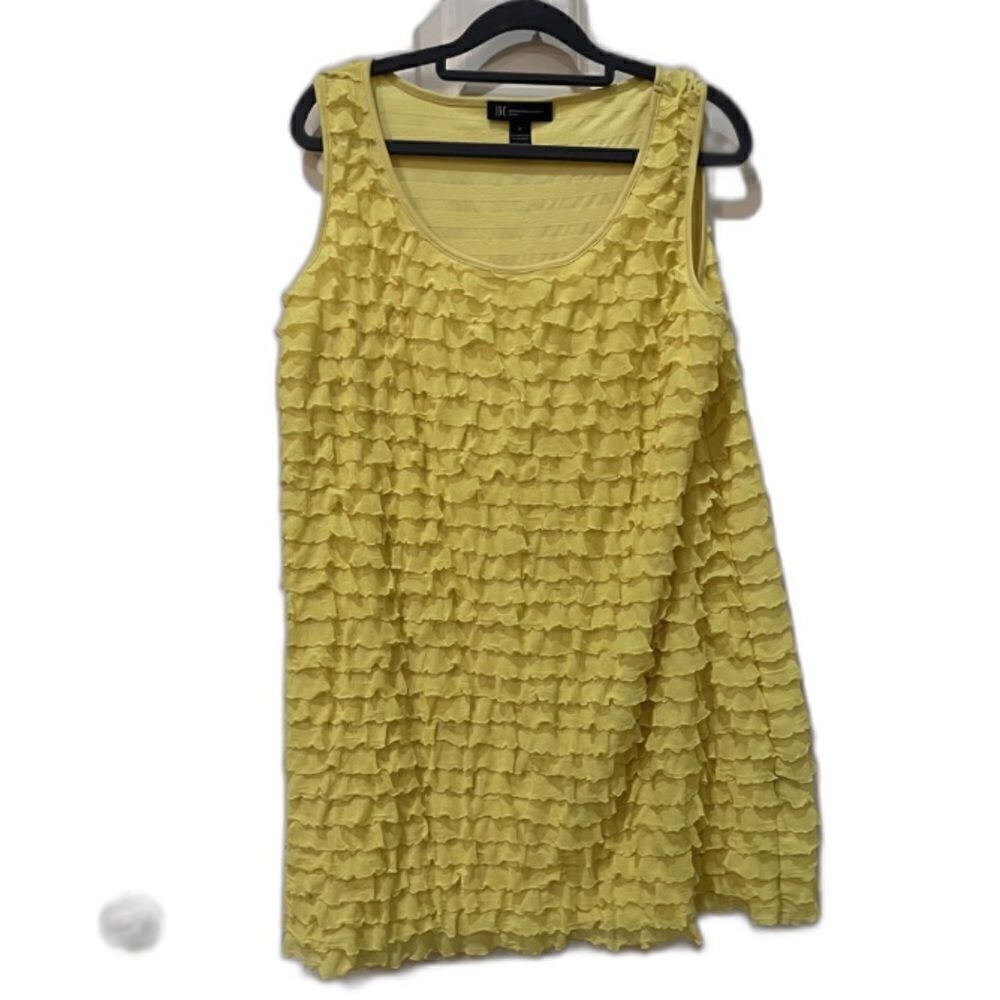 Ruffle tank top in woodsy lime